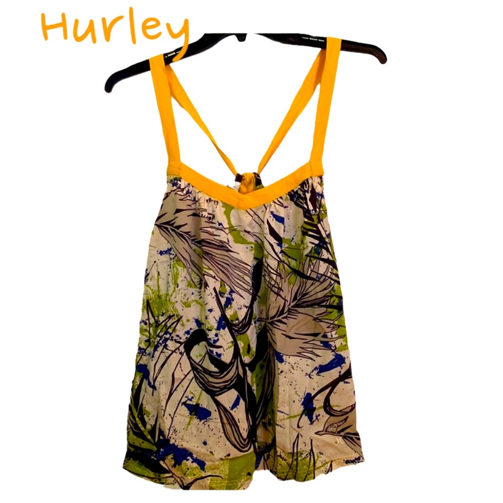 HURLEY Vintage Women’s Silk top Summer 2007 Size Large Style#GVTTFB